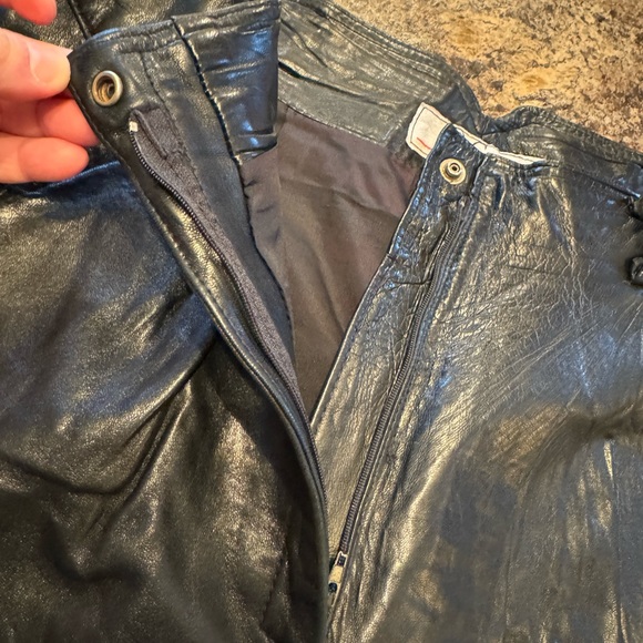 DI CAPRA Vintage guenuine leather pants size 9 - Picture 5 of 12